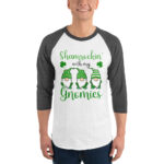 st. patrick's day 3/4 sleeve raglan shirt