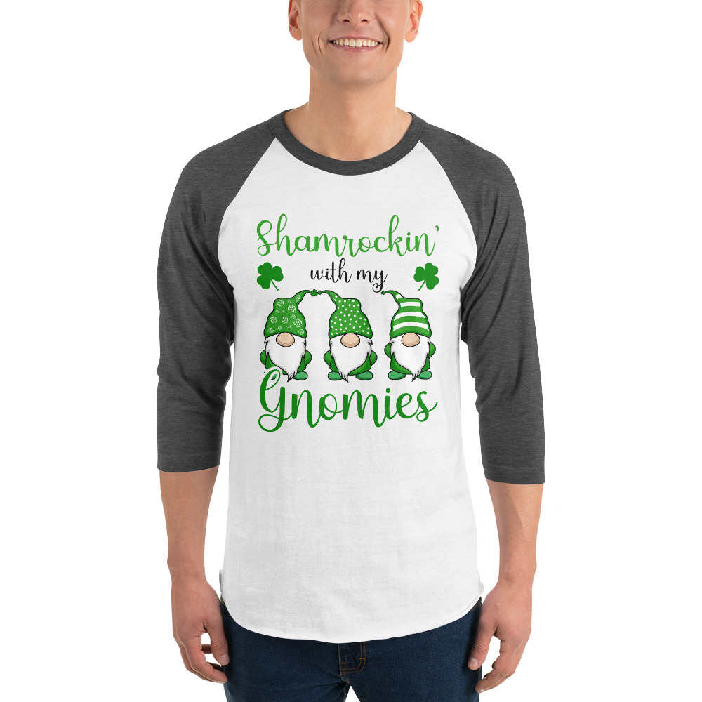 st. patrick's day 3/4 sleeve raglan shirt