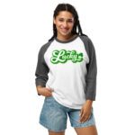st. patrick's day 3/4 sleeve raglan shirt