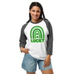 st. patrick's day 3/4 sleeve raglan shirt