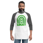 st. patrick's day 3/4 sleeve raglan shirt