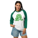 st. patrick's day 3/4 sleeve raglan shirt