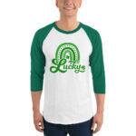 st. patrick's day 3/4 sleeve raglan shirt