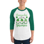 st. patrick's day 3/4 sleeve raglan shirt