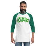 st. patrick's day 3/4 sleeve raglan shirt
