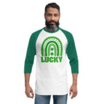 st. patrick's day 3/4 sleeve raglan shirt