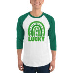 st. patrick's day 3/4 sleeve raglan shirt