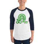 st. patrick's day 3/4 sleeve raglan shirt