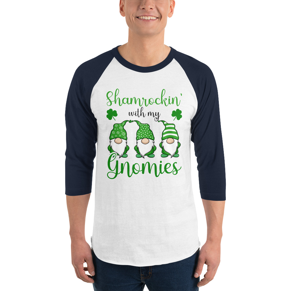 st. patrick's day 3/4 sleeve raglan shirt
