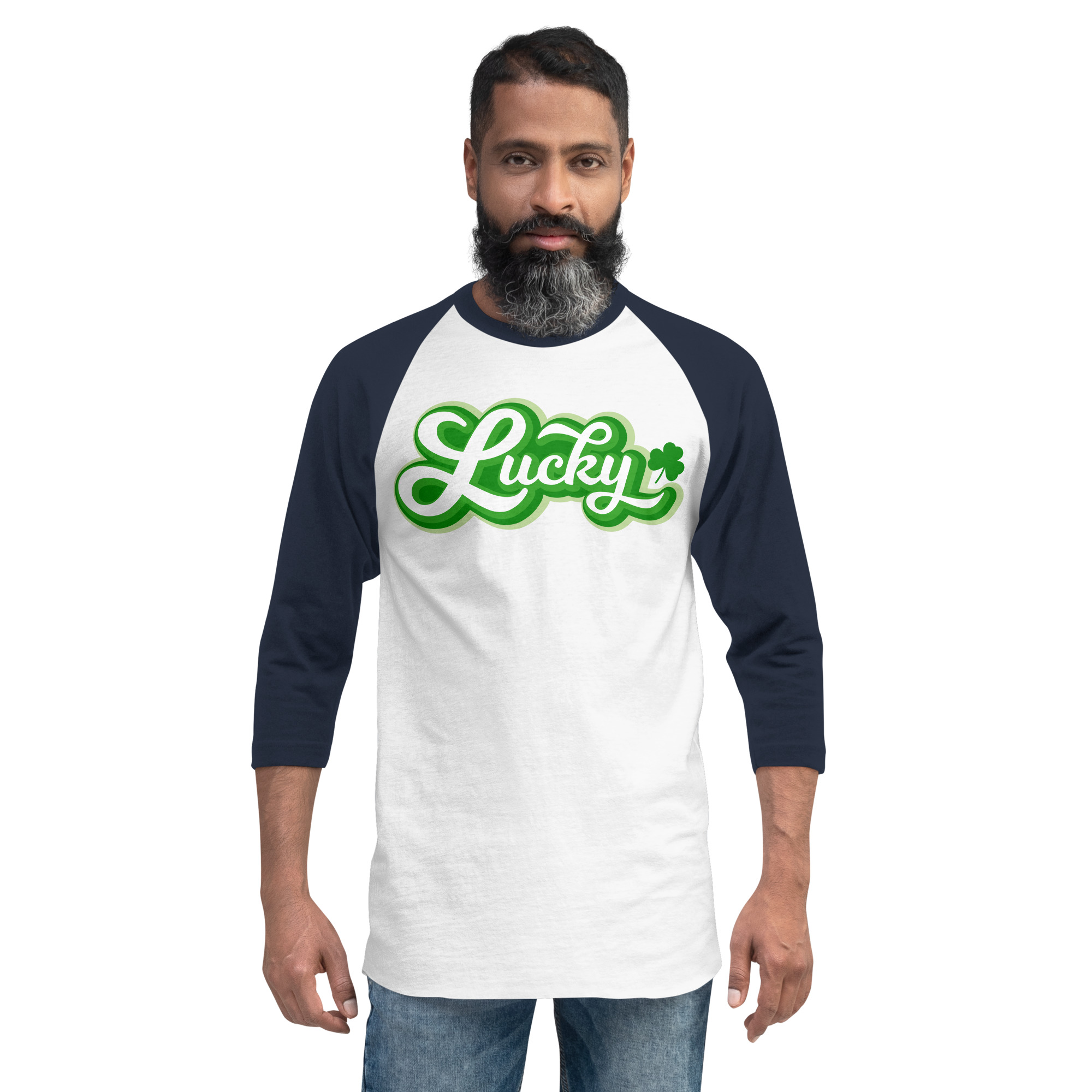 st. patrick's day 3/4 sleeve raglan shirt