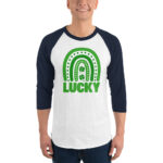 st. patrick's day 3/4 sleeve raglan shirt