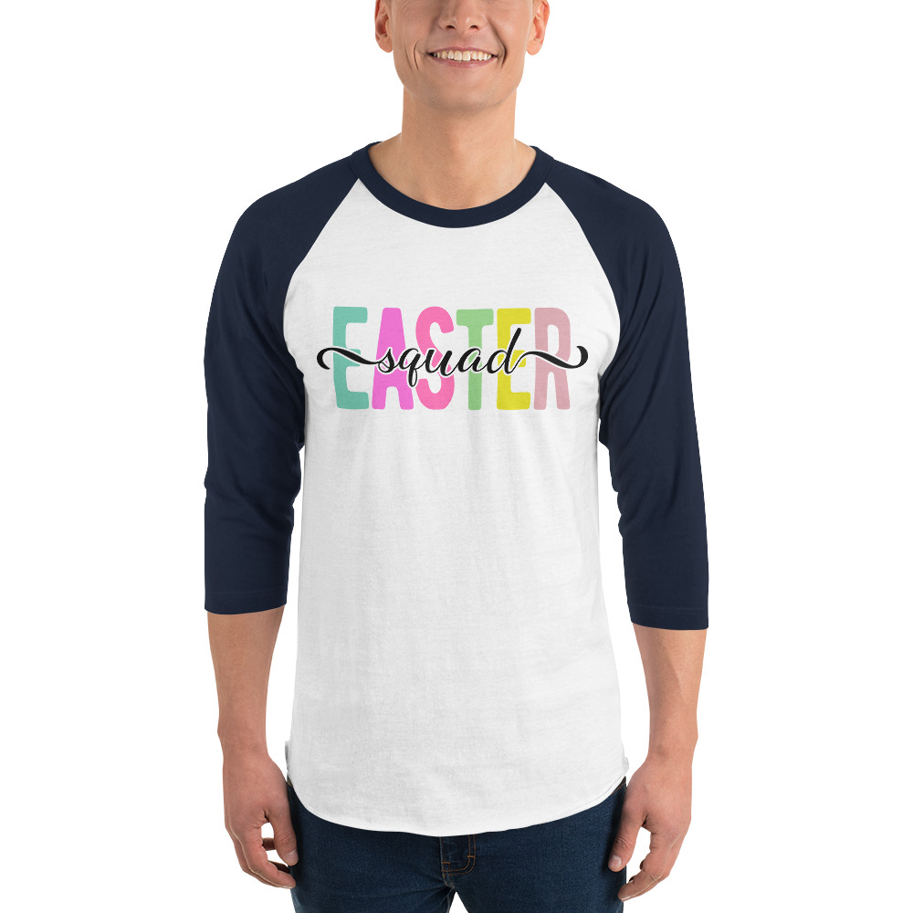 easter squad 3/4 sleeve raglan shirt