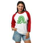 st. patrick's day 3/4 sleeve raglan shirt