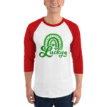st. patrick's day 3/4 sleeve raglan shirt