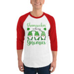 st. patrick's day 3/4 sleeve raglan shirt