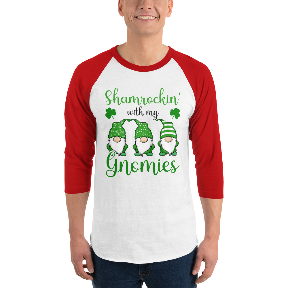 st. patrick's day 3/4 sleeve raglan shirt