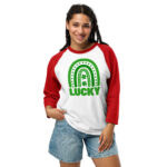st. patrick's day 3/4 sleeve raglan shirt