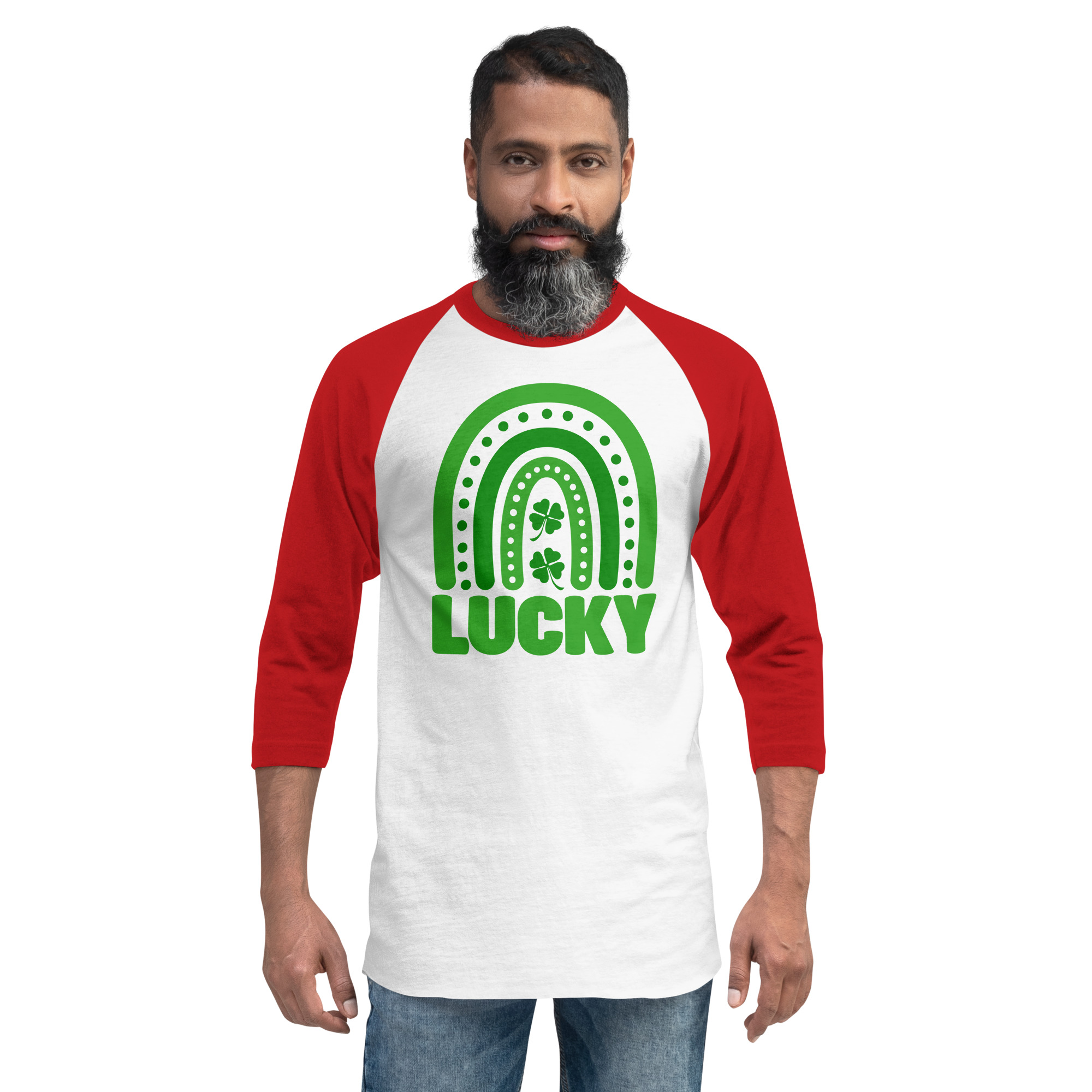 st. patrick's day 3/4 sleeve raglan shirt