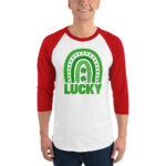 st. patrick's day 3/4 sleeve raglan shirt