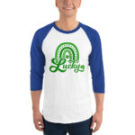 st. patrick's day 3/4 sleeve raglan shirt
