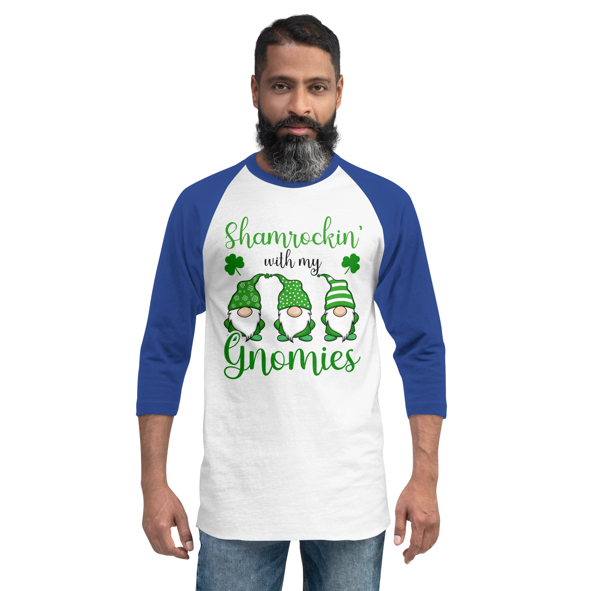 st. patrick's day 3/4 sleeve raglan shirt