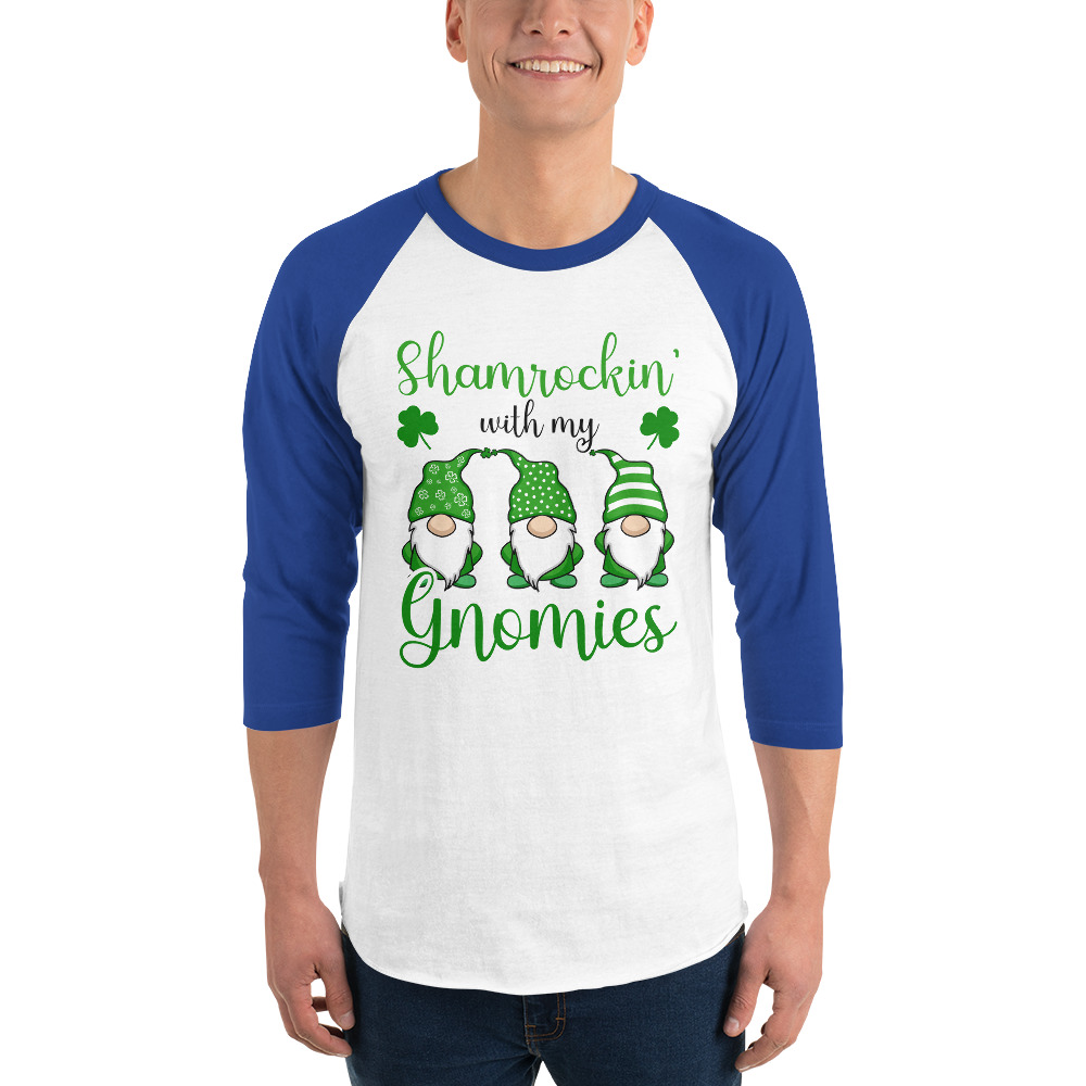 st. patrick's day 3/4 sleeve raglan shirt