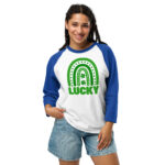 st. patrick's day 3/4 sleeve raglan shirt