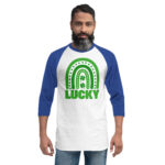 st. patrick's day 3/4 sleeve raglan shirt