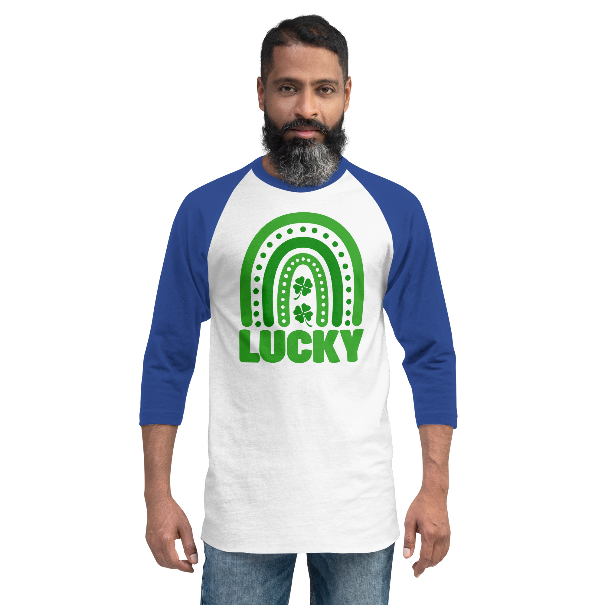 st. patrick's day 3/4 sleeve raglan shirt