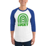 st. patrick's day 3/4 sleeve raglan shirt