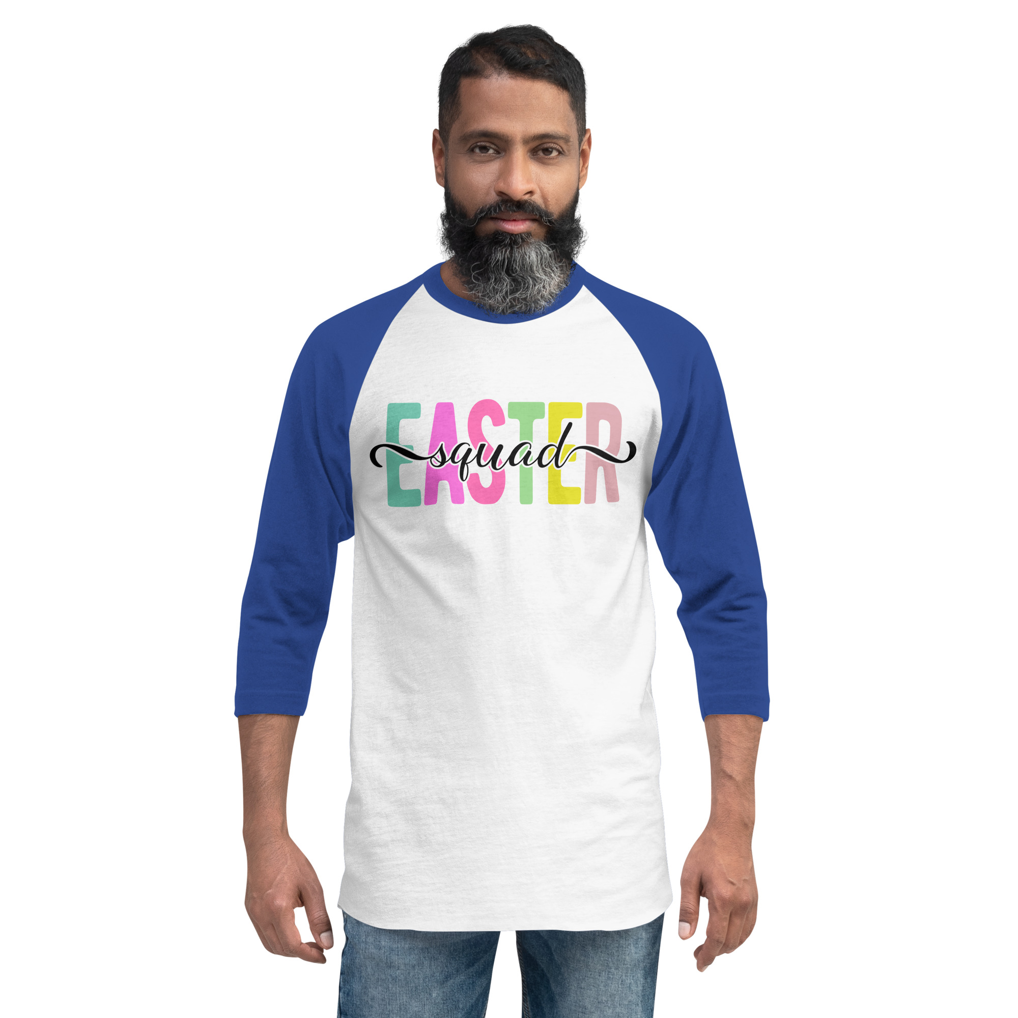 easter squad 3/4 sleeve raglan shirt
