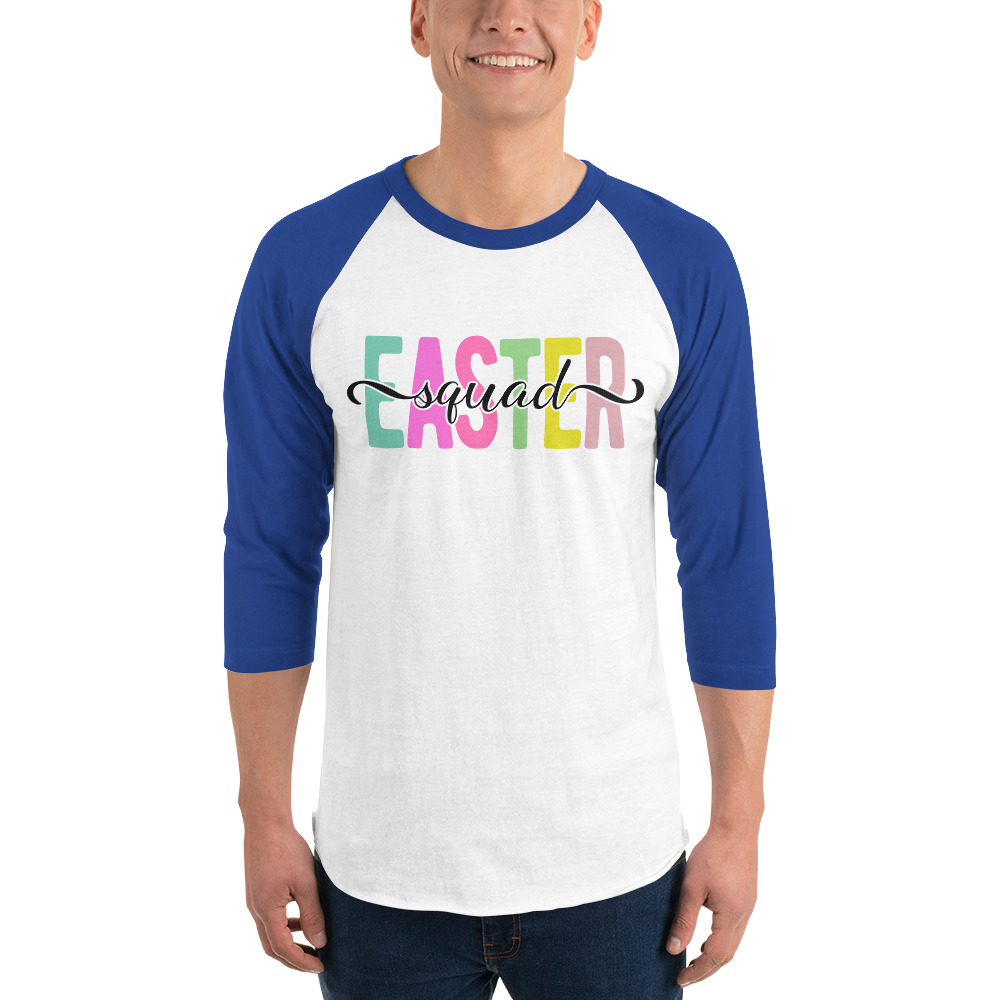 easter squad 3/4 sleeve raglan shirt