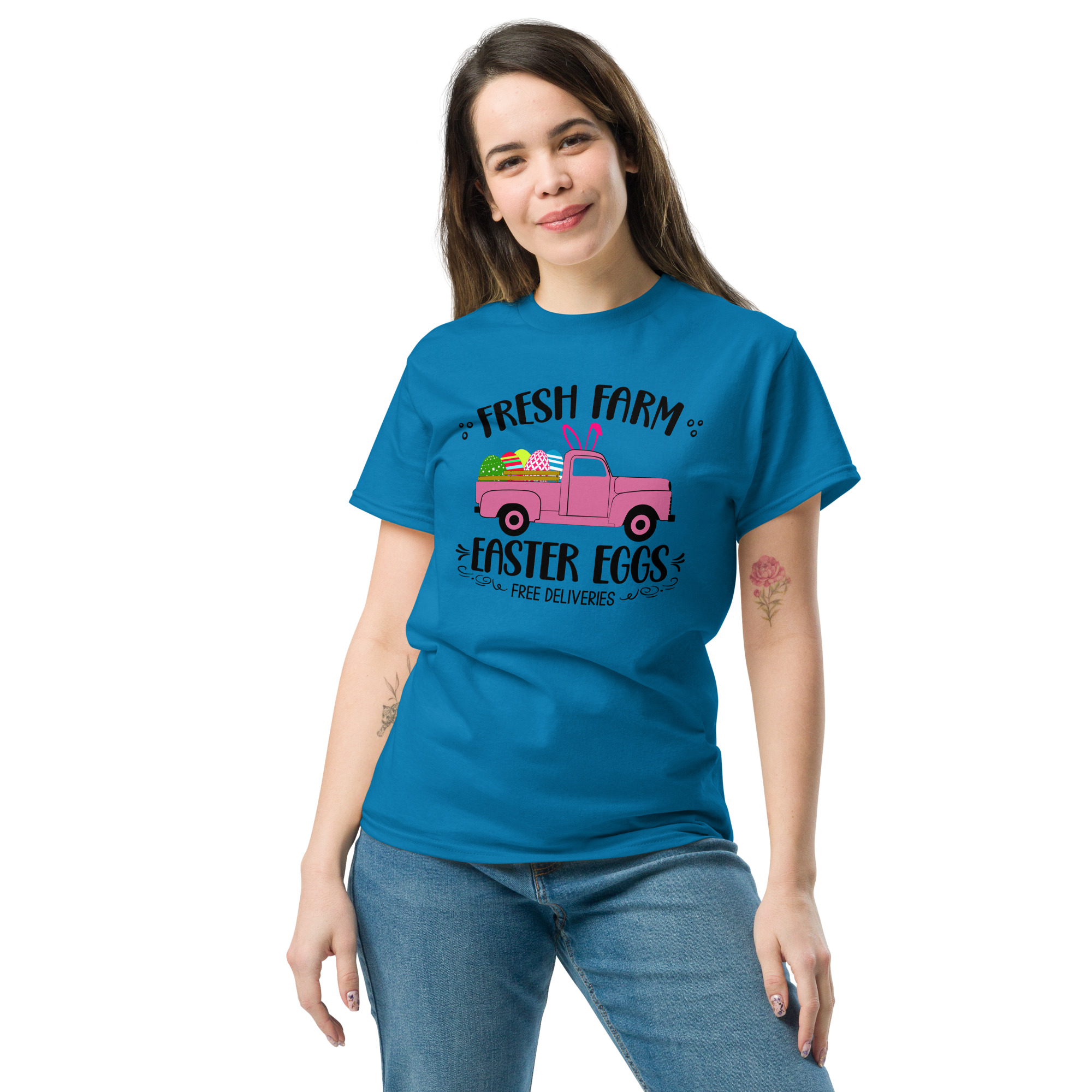 easter farm fresh truck unisex classic tee