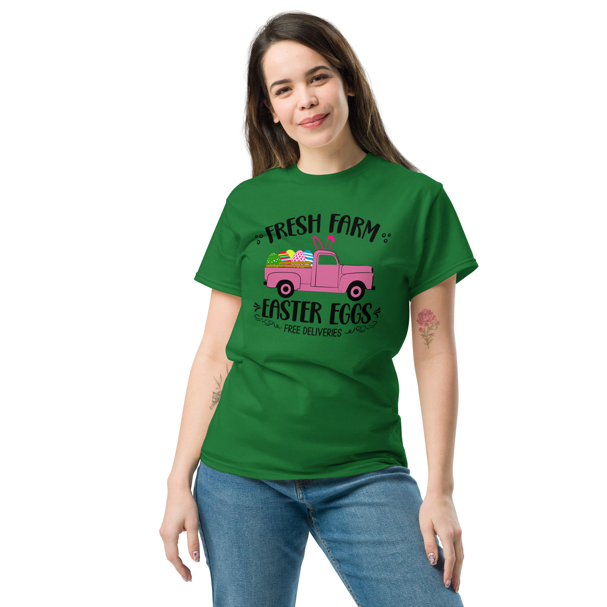 easter farm fresh truck unisex classic tee