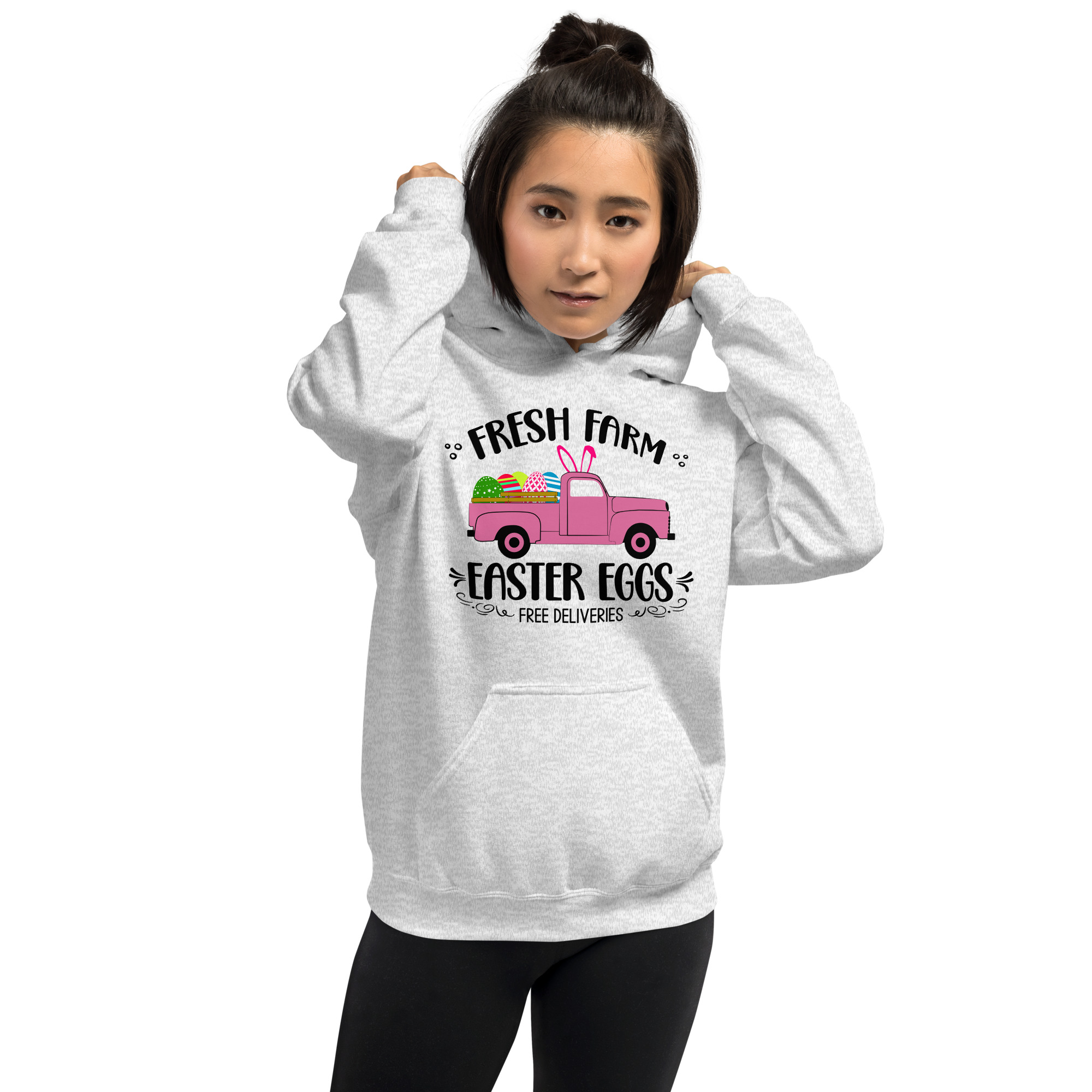 easter farm fresh truck unisex hoodie
