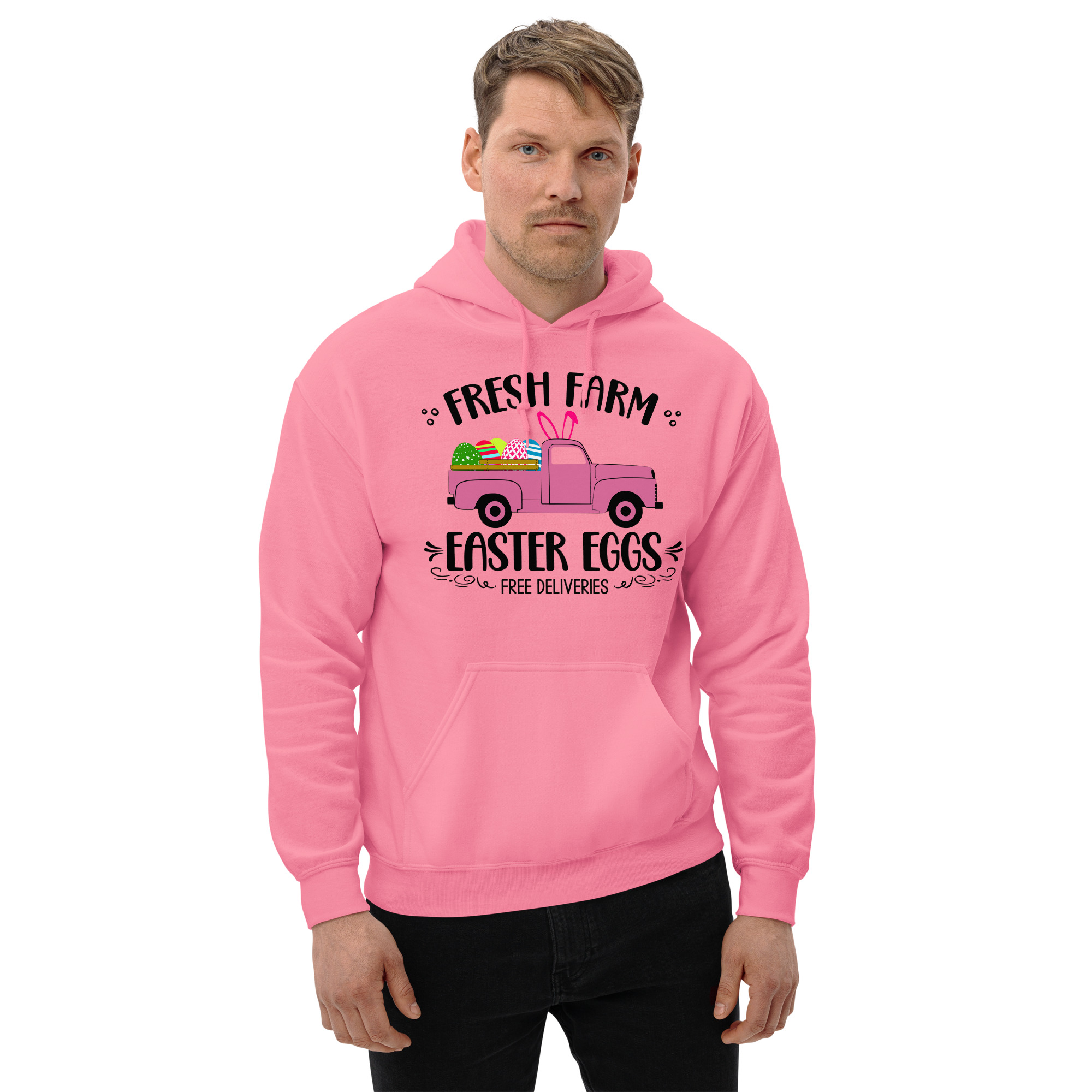easter farm fresh truck unisex hoodie