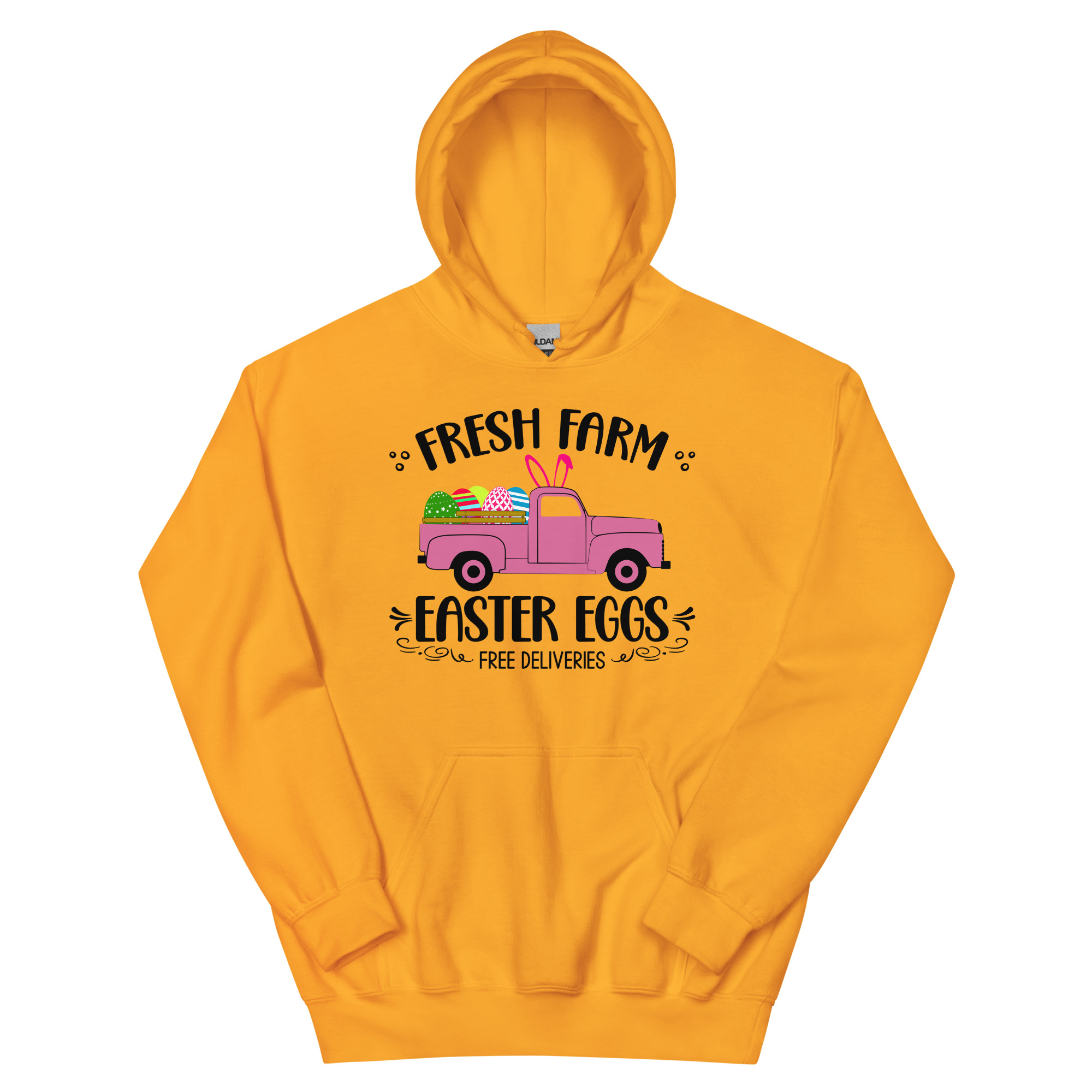 easter farm fresh truck unisex hoodie