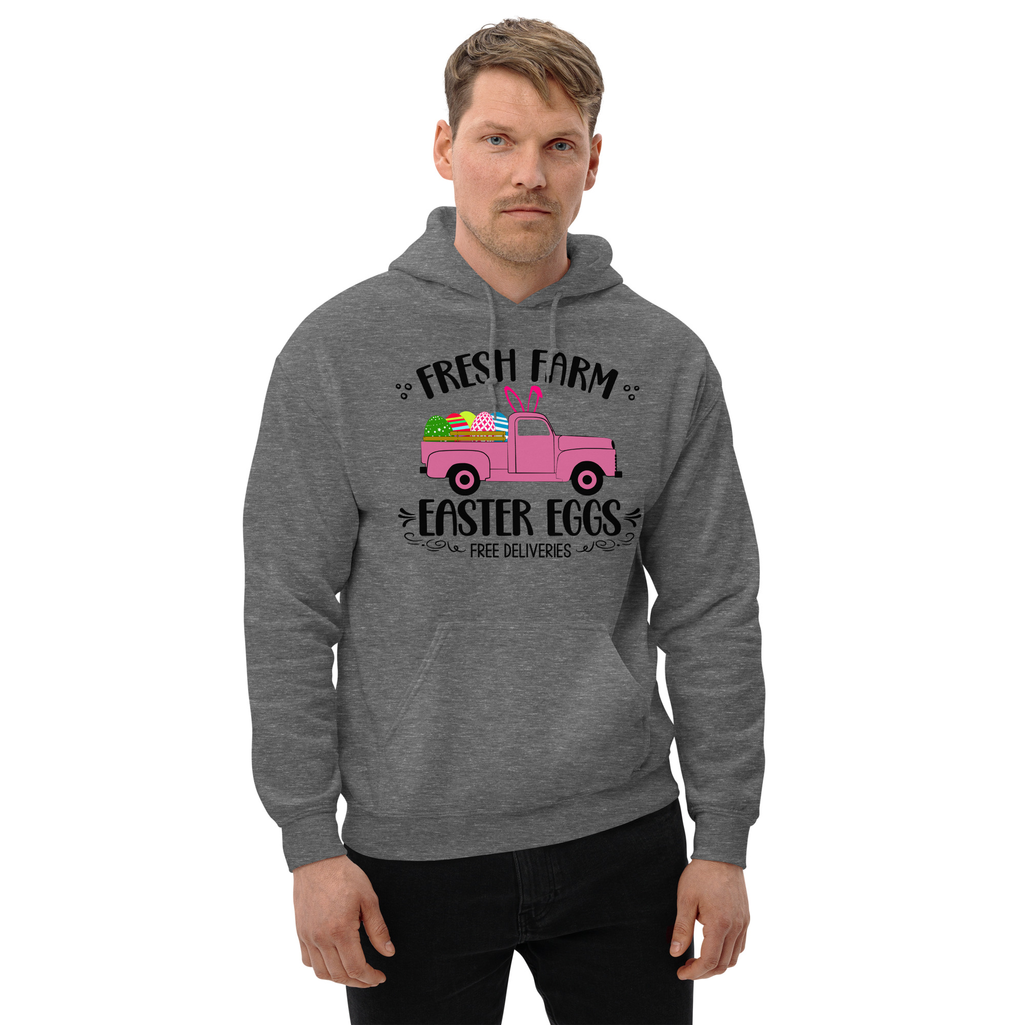 easter farm fresh truck unisex hoodie