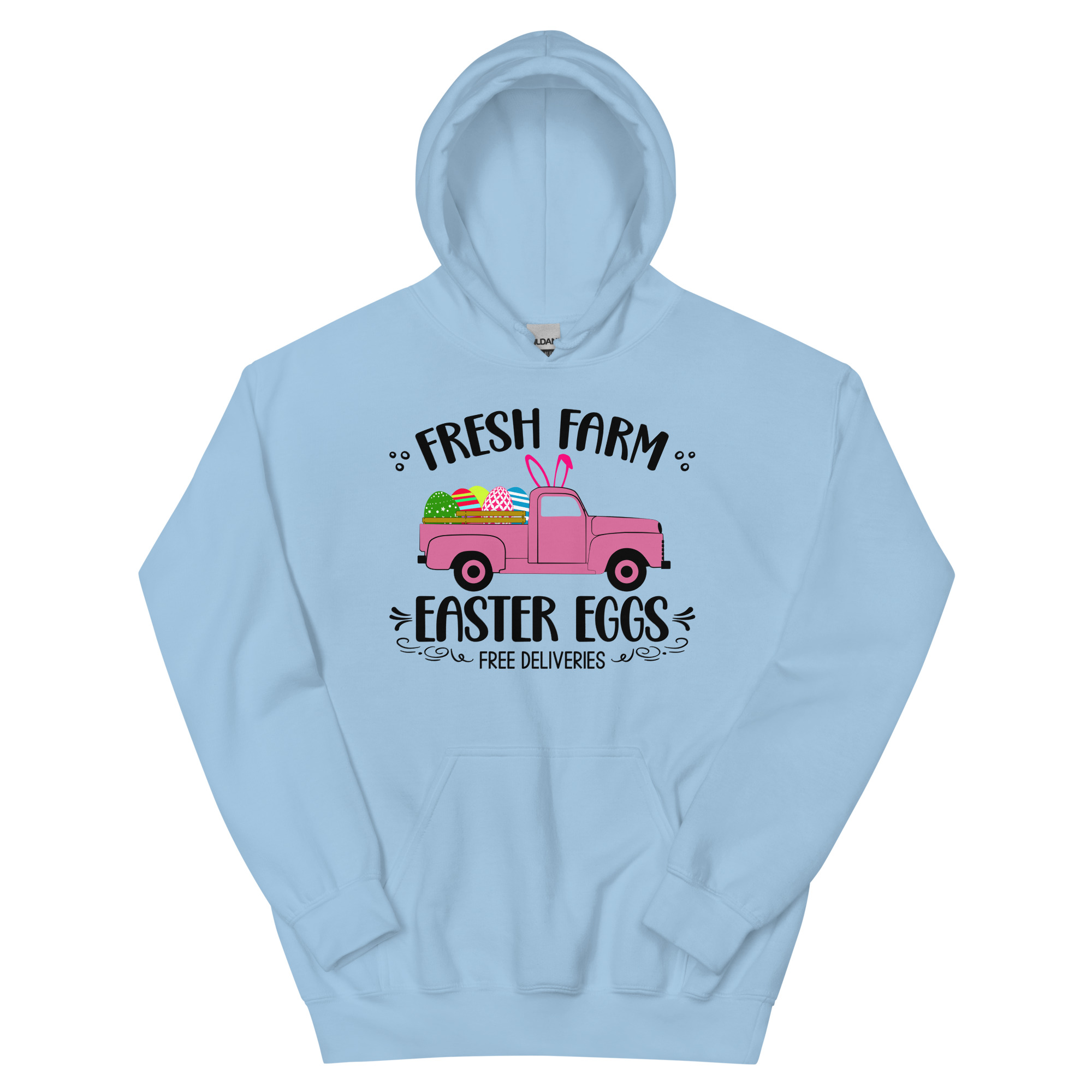 easter farm fresh truck unisex hoodie