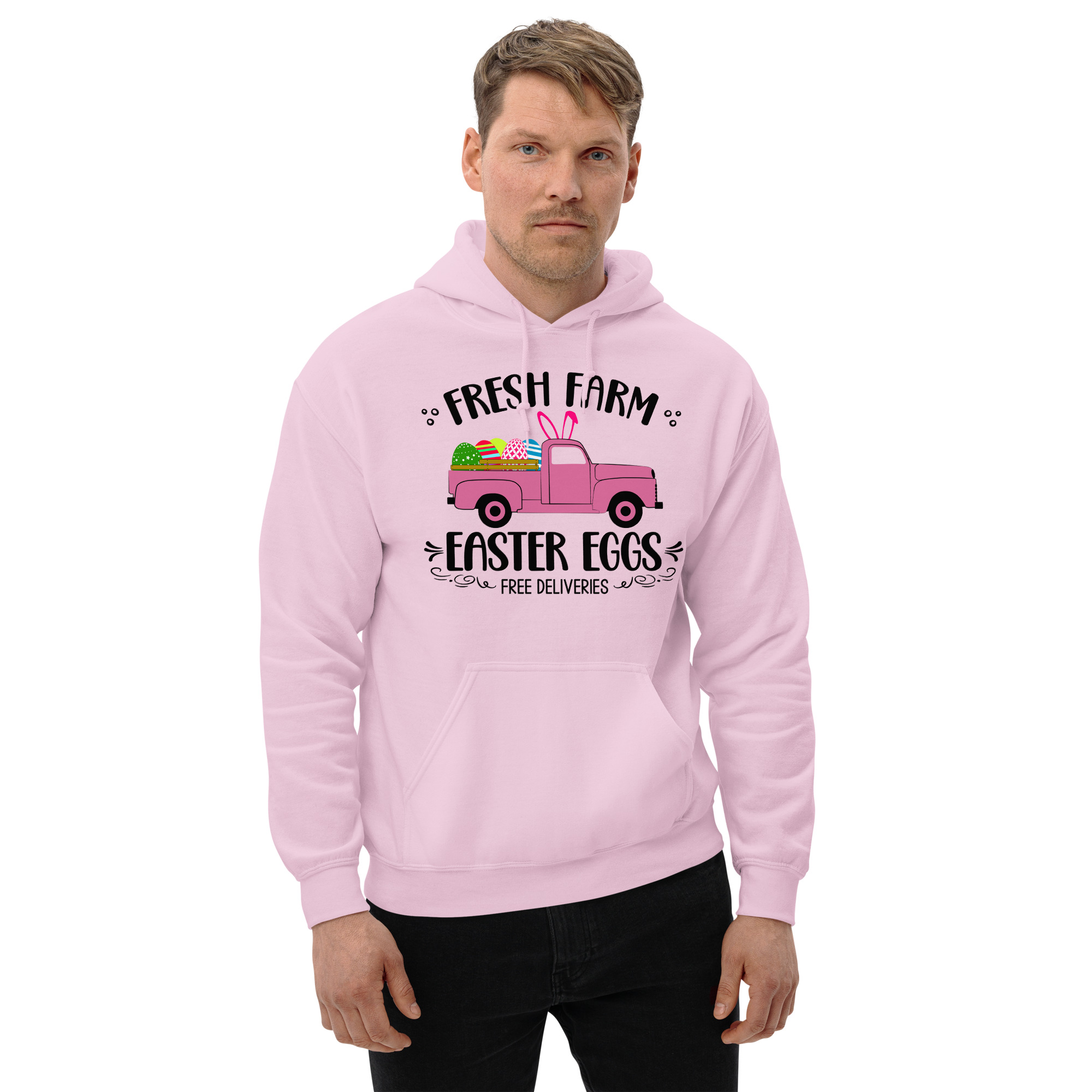easter farm fresh truck unisex hoodie
