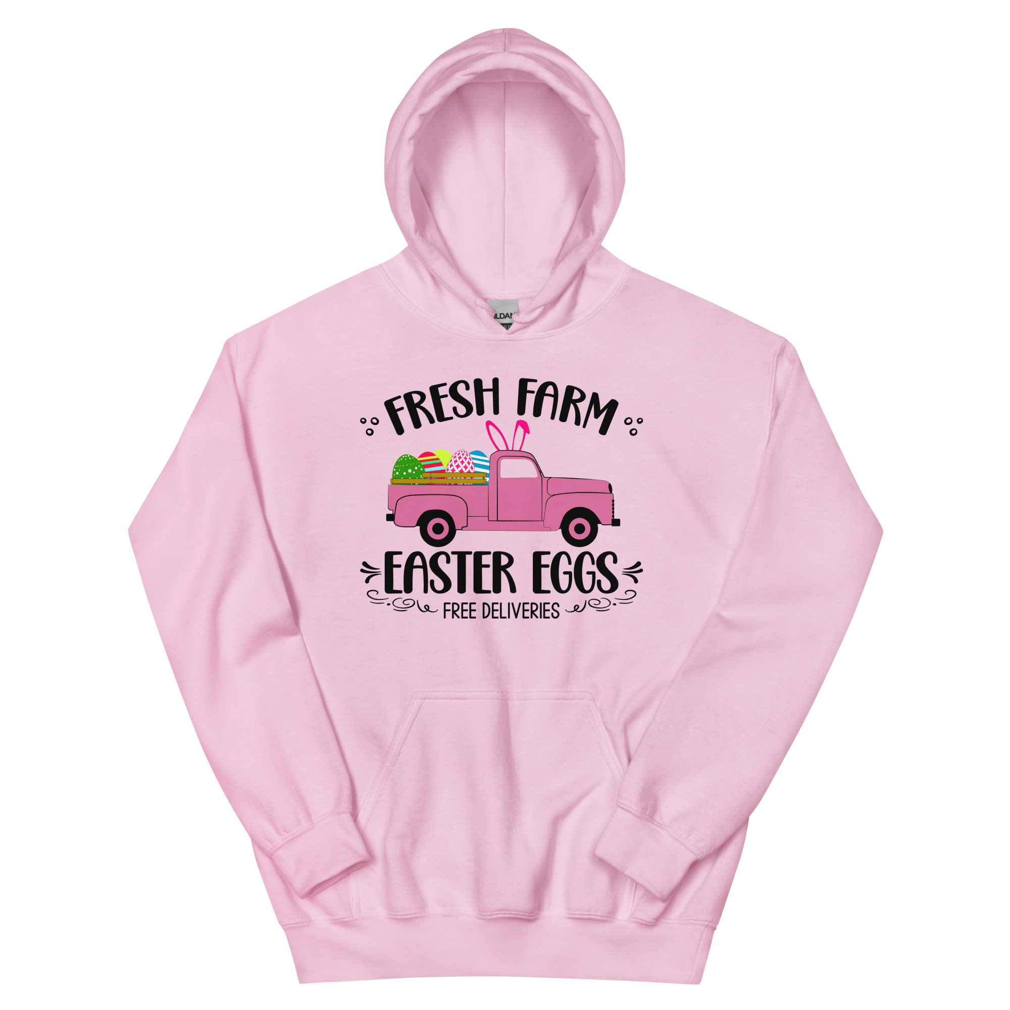 easter farm fresh truck unisex hoodie