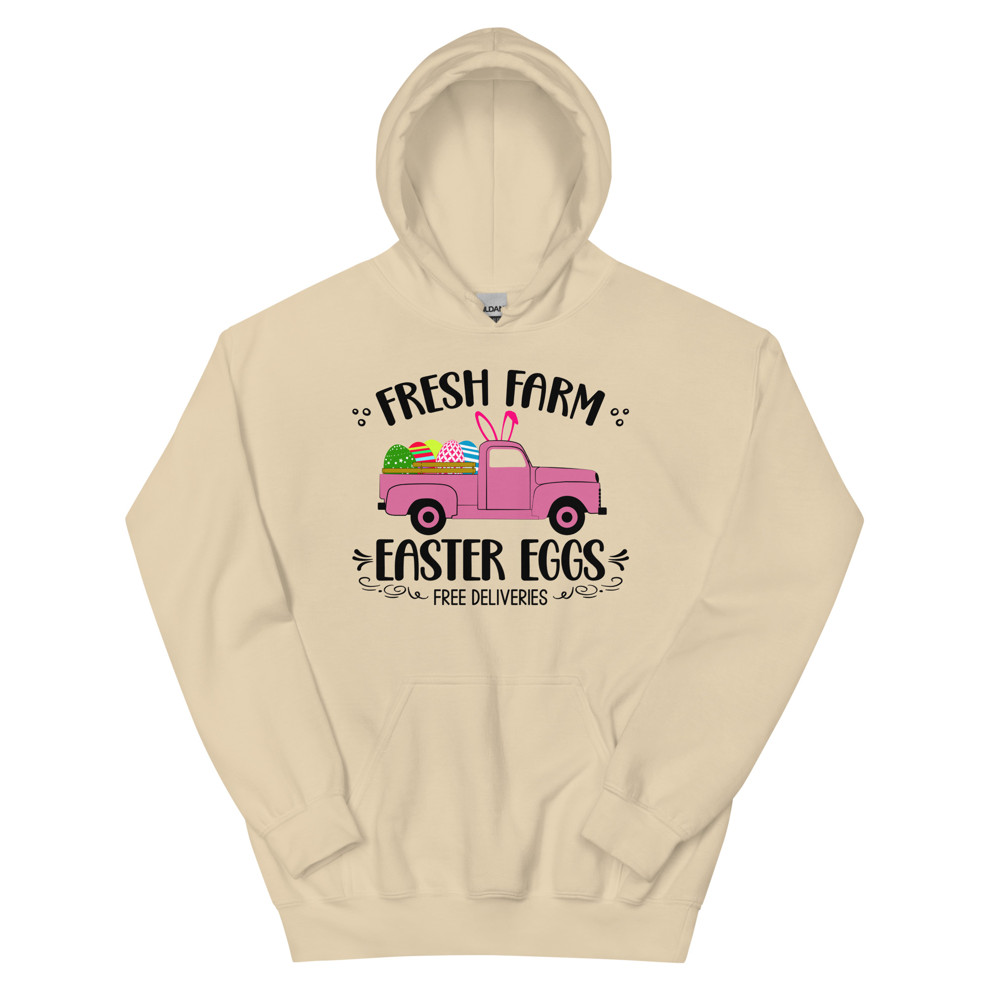 easter farm fresh truck unisex hoodie