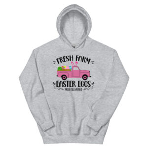easter farm fresh truck unisex hoodie