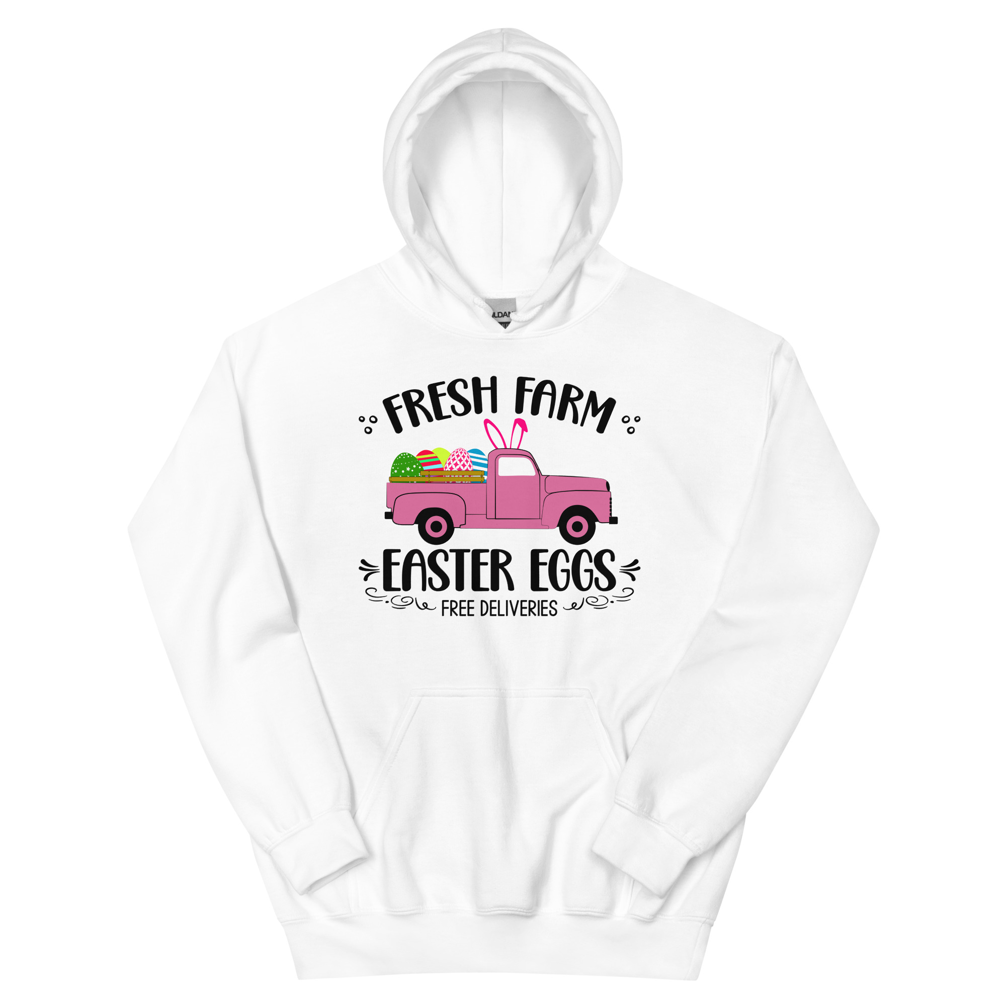 easter farm fresh truck unisex hoodie