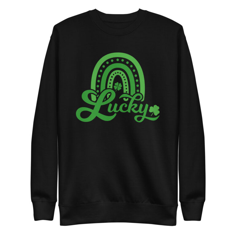 Lucky Boho Rainbow clover, St. Patrick's Day Unisex Premium Sweatshirt