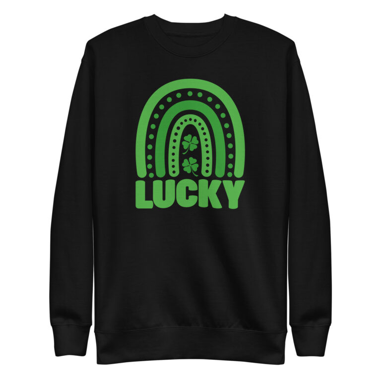 Lucky Boho Rainbow, blessed, St. Patrick's Day Unisex Premium Sweatshirt