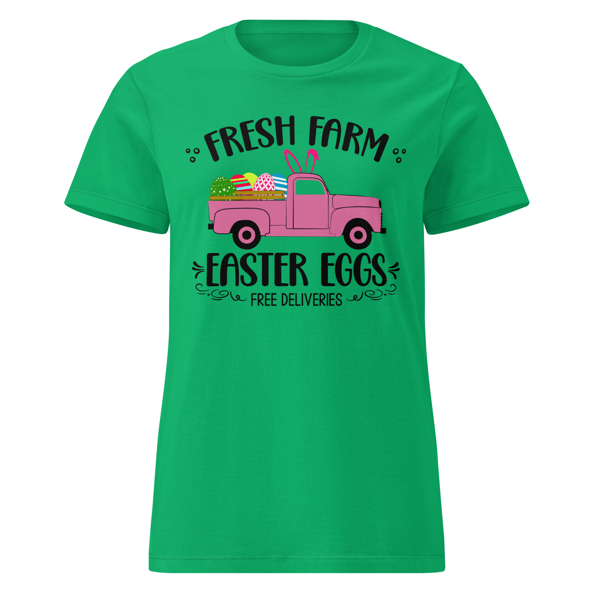 easter farm fresh truck women’s basic softstyle t shirt