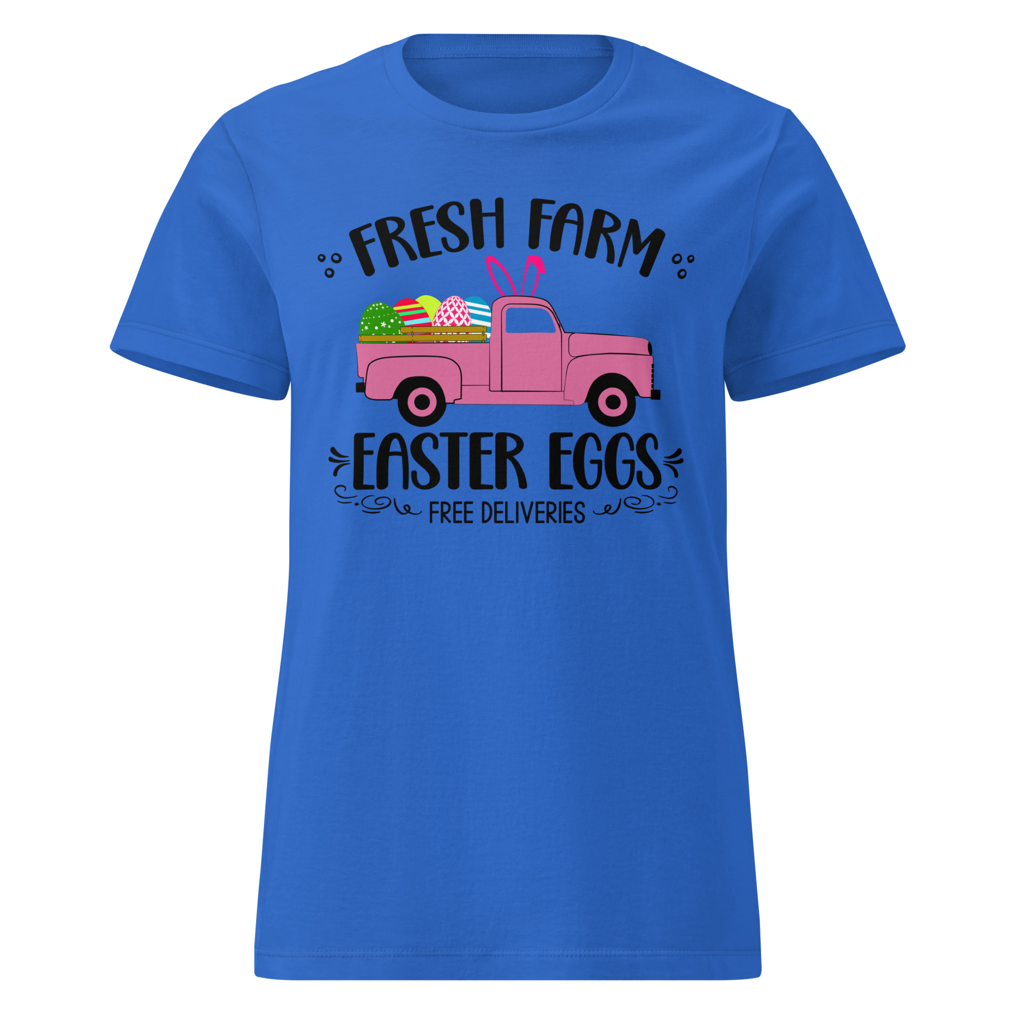 easter farm fresh truck women’s basic softstyle t shirt