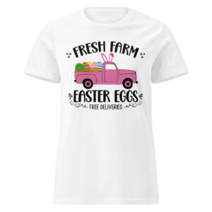 easter farm fresh truck women’s basic softstyle t shirt