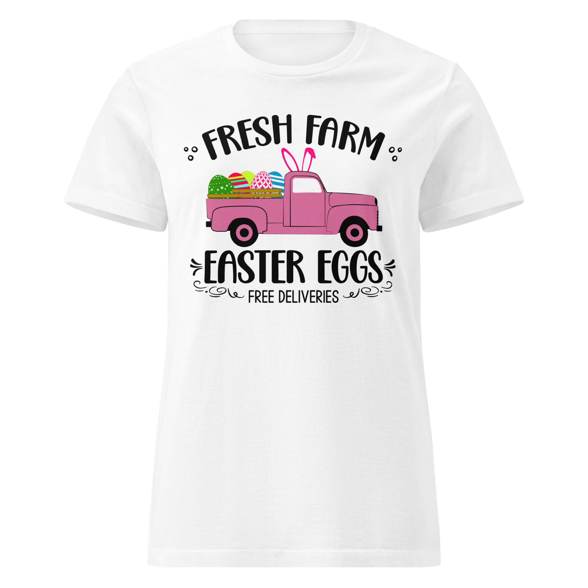 easter farm fresh truck women’s basic softstyle t shirt